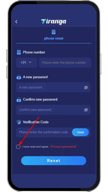 Agree to the Privacy Agreement